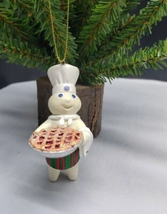 VTG Pillsbury Doughboy Pie Making Christmas Ornament Danbury Mint - Picture 1 of 4
