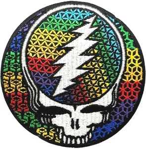 Grateful Dead Steal Your Face bestickt Rock Bügelbild Patch Applikation - Bild 1 von 1