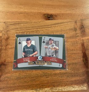 Cole Young / Ford Black Jack 2022 Bowman Draft Chrome NRMT+ Mariners!