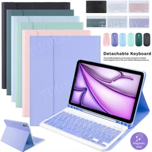 Bluetooth Keyboard Case & Mouse For iPad 10th/9/8/7/6/5 Gen Air 6/5/4/3 Pro 11 - Picture 1 of 61