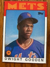 1986 Topps Wax Box Card #F Dwight Gooden