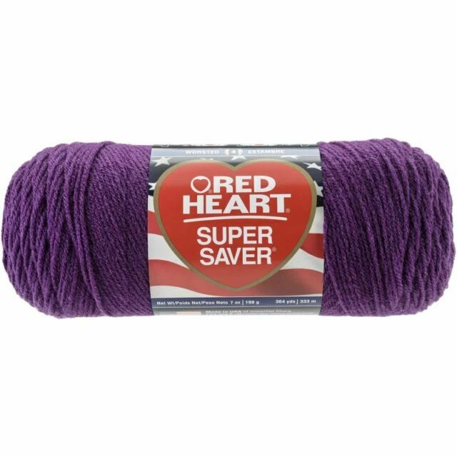 Red Heart Super Saver Skeins 0776 Dark Orchid 7 Oz Worsted Medium 4