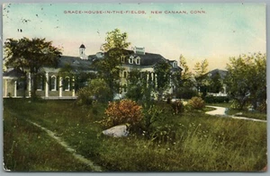 NEW CANAAN CT GRACE-HOUSE-IN-THE-FIELDS ANTIQUE POSTCARD - Picture 1 of 2