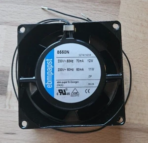 EBM Papst 8550 N Axiallüfter 230 V/AC 50 m³/h (L x B x H) 80 x 80 x 38 mm - Bild 1 von 6