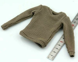 C001-2 Brown 1/6 Scale Soldier Elbow Patch Sweater Model for 12" Figure Doll - Picture 1 of 6