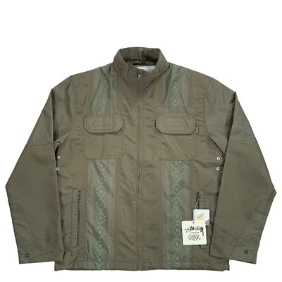 Vintage Stussy Men's Olive Green Windbreaker Jacket Size Medium - Image 1 of 4