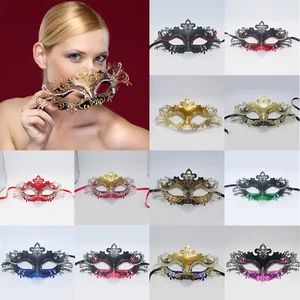 Half Face Mask Masquerade Eye Face Eyemask Women Party Halloween Costume Mask - Picture 1 of 46