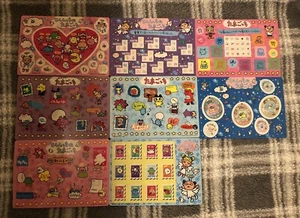 8er Set Tamagotchi Aufkleber Blatt Karten @8 1/4 Zoll x 5 3/4 Zoll *BANDAI 1997* - Bild 1 von 9