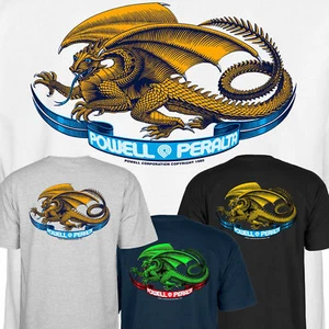POWELL PERALTA - Oval Dragon - Skateboard Tee T-Shirt - Bones Brigade - Bild 1 von 5