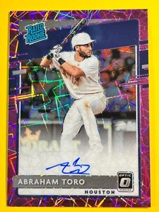 2020 Donruss Optic Baseball Abraham Toro #RRS-AT Rated Rookie Auto Pink Velocity - Picture 1 of 2