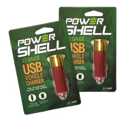 Juego de 2 carcasas eléctricas ~ cargadores de coche USB 12V para escopeta calibre 12 ~ NUEVO Foto 1 de 2