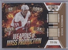STEVE YZERMAN 2021-22 Leaf Lumber DUAL RELIC WEAPONS OF MASS PRODUCTION 22/35