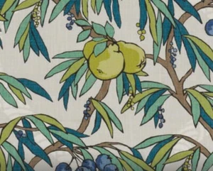 ROBERT ALLEN FABRICS-NOUVEAU FRUIT-PAVONE 15 iarde in totale - Foto 1 di 3
