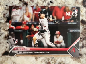 2023 TOPPS NOW NLCS ROOKIE CARD ARIZONA DIAMONDBACKS CORBIN CARROLL #1040