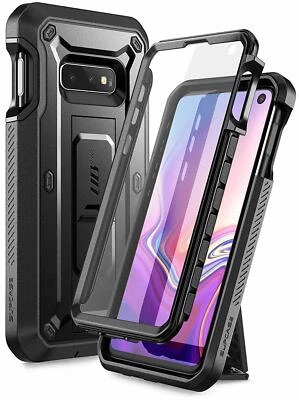 SUPCASE Para Samsung Galaxy S10e, Cuerpo Completo con Pantalla Funda Pata de Cabra Cubierta NEGRA Foto 1 de 4