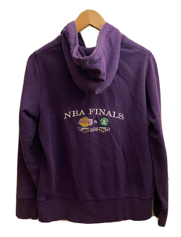 Los Angeles Lakers Women’s NBA Finals 2010 Hoodie Kobe Bryant Purple Sz L RARE Cover