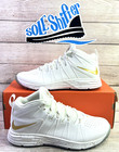 NIKE HUARACHE 4 LAX TURF **LACROSSE** WHITE/GOLD 684699-170 SIZE 8 NEW **RARE**