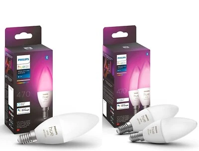 Philips Hue E14 White & Color Ambiance LED 4W 470Lm Bluetooth 1er oder 2er Pack - Bild 1 von 4