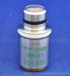 Zeiss Fluar 100x/1,30, aceite, ∞/0,17. Ph3. Objetivo de microscopio de contraste de fase - Imagen 1 de 1