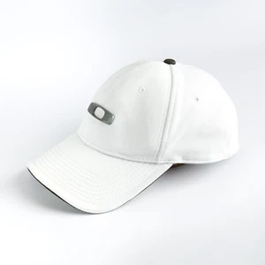 Vintage Oakley A-FLEX Tech Cap L/XL White Stretch Fit Hat Y2K Streetwear Rare - Picture 1 of 8