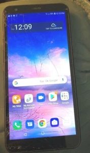 LG L322DL Black (Tracfone) Cell Phone Fast Ship Good Used Cracked Glass READ - Picture 1 of 2