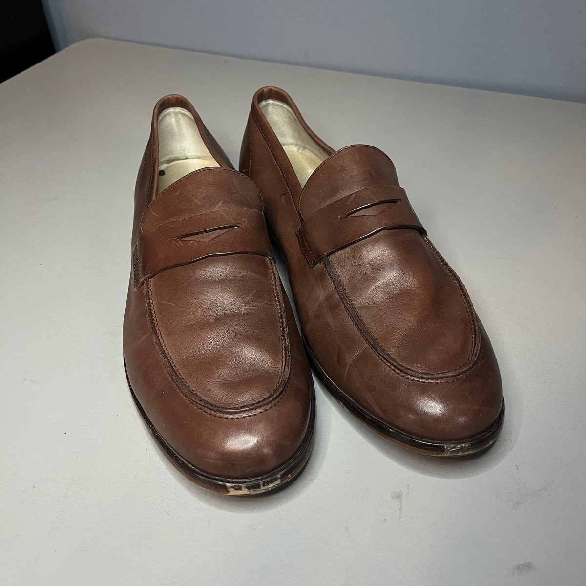 Barneys NY CO-OP | Mens Leather Penny Loafers Barneys New York Loafer Casual Shoes for Men for sale | eBay main image 4