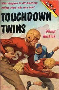 Touchdown twins by Philip Harkins Vintage Football Sport Pulp Paperback 1950 FN - Picture 1 of 1