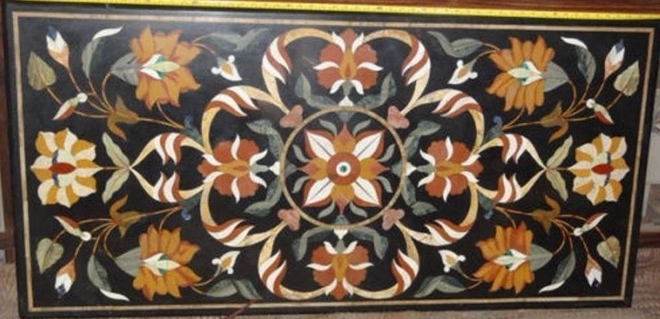 48" x 24" Home Decorative Handicraft PietreDura Marble Inlay Table Top - Image 1 of 1