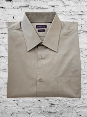 MODENA BASICS SLIM FIT MEN'S LONG SLEEVE DRESS SHIRT - SIZE 18 (36/37) - Image 1 of 4