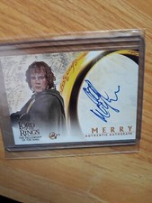 Lord of the Rings Fellowship Autograph Dominic Monaghan Merry Topps Rare Card