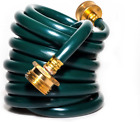 Lightweight EVA Coil 10 FT Garden Hose with 3/4" GHT Solid Brass Fittings, Retra