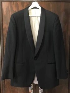 MENS MARKS & SPENCER COLLEZONE BLACK WOOL JACKET SIZE 40 NN - Picture 1 of 4