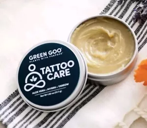 Green Goo TATTOO CARE Salbe 1,82 Unzen pflanzliche Hautpflege Schutz Ablaufdatum 11/2025 - Bild 1 von 14