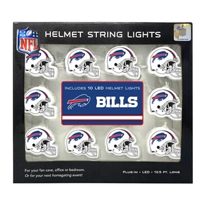 NFL Buffalo Bills LED Helmet String Lights.  11 Feet Long String,10 Lights - Picture 1 of 3