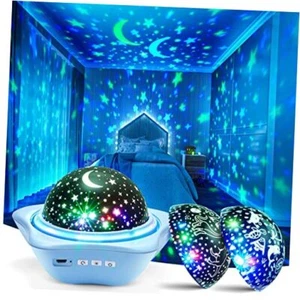  Night Light for Kids, 96 Lighting Modes Star Projector 360° Rotating+6 Blue - Picture 1 of 7