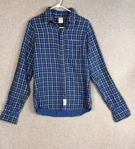 Camicia vintage Abercrombie & Fitch uomo blu medio a quadri flanella blu Y2K - Foto 1 di 8