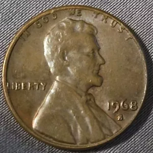 1968 S Penny w/ DD, Error on Top Rim, and "L" in Liberty on Edge, & more. - Picture 1 of 4