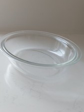 'Vintage JAJ Pyrex grande piatto torta ovale vetro trasparente made in England 11'