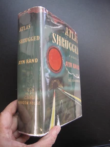 Dystopian Fiction Egoism Capitalism Ayn Rand Atlas Shrugged DJ 22nd Print 1957 - Picture 1 of 8
