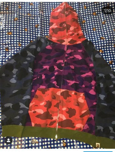 A BATHING APE (BAPE) Felpa con cappuccio multi mimetica bape