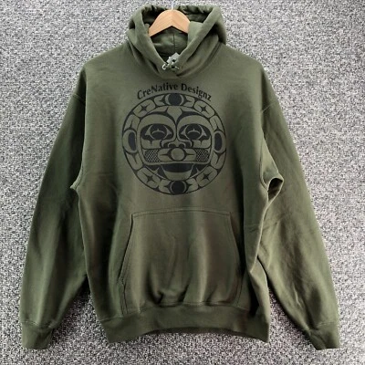 Sudadera con capucha Gold Moon Crew CreNative Designz Port & Company talla L verde para hombre Foto 1 de 4