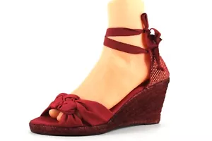 Sandalias alpargata Elizabeth Stuart para mujer UK 6 EU 39 rojas con punta al tobillo y tacón de cuña - Imagen 1 de 7