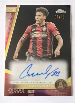 2024 Caleb Wiley Topps Chrome MLS Black Refractor Auto #8/10 - Image 1 of 2