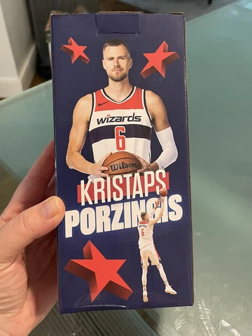 GO WIZARDS! NIB 2023 Kristaps Porzingis Bobblehead 3/22 SGA Washington NBA Cover