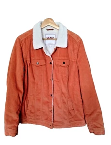 Warme Teddyplüsch Cordjacke in Orange - John Baner - Größe 44 - wenig getragen! - Bild 1 von 18
