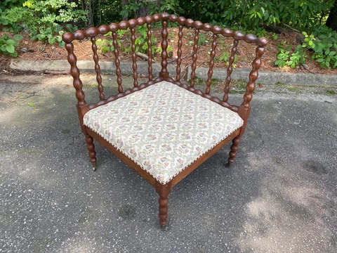Antique Corner Spool Chair Bobbin Cover