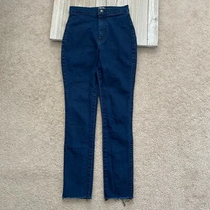 American Apparel Denim XXS 2XS The Easy Jean Fringe Hem Act W 21.5 x I 24 1/4 JU - Picture 1 of 11