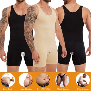 Herren Shapewear Bauchkontrolle Body Kompression Body Shaper Fajas Para Hombres - Bild 1 von 26