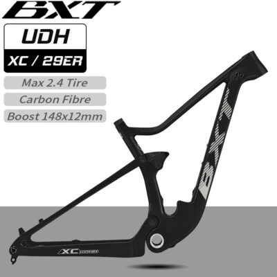 Cuadro de bicicleta MTB de carbono con suspensión completa 29er Boost 148 mm cuadro de bicicleta de montaña XC Foto 1 de 4