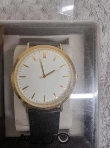 ALDO WATCH BLACK STRAP - Picture 1 of 4